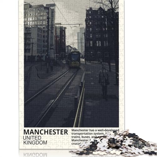 Manchester UK Puzzles für Erwachsene ab 18 Jahren, Upe Lernspiele, Puzzle für Erwachsene und Kinder, 1000 Teile (75 x 50 cm) von GQmoney