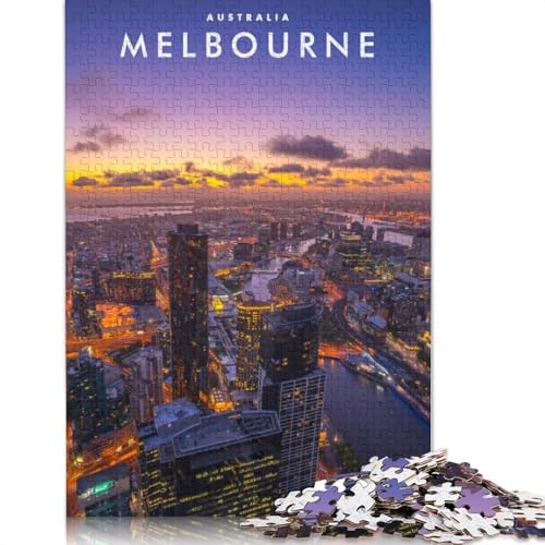 Melbourne, Australien – Puzzles, farbenfrohe und Coole Puzzles für Kinder ab 12 Jahren, 1500 Teile (85 x 57 cm) von GQmoney