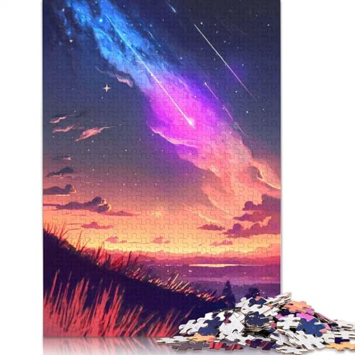 Meteor Showers Twilight Puzzle für Erwachsene, Premium-Puzzle aus 100% recyceltem Brett, schwierige Puzzles für Kinder ab 12 Jahren, 1000 Teile (75 x 50 cm) von GQmoney