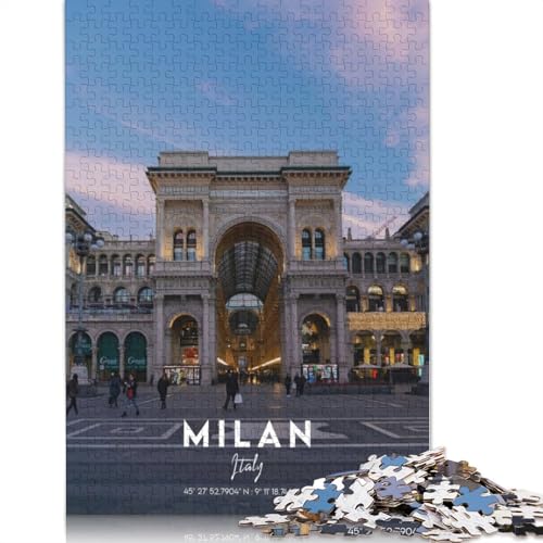 Milan Puzzle für Erwachsene, herausforderndes und kniffliges Puzzle für Frauen und Männer, 1000 Teile (75 x 50 cm) von GQmoney