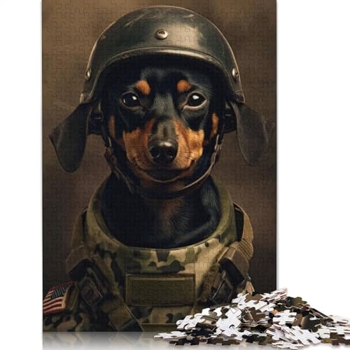 Miniatur-Pinscher-Soldat-Puzzle für Erwachsene und Kinder. Unmögliches Herausforderungsspielzeug, Lernspiel, Heimdekoration, ab 14 Jahren, 520 Teile (52 x 38 cm) von GQmoney