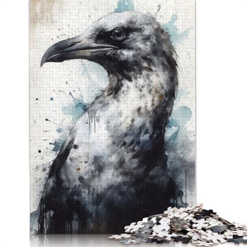Möwen-Schönheit, Aquarell-Puzzles für Erwachsene und Kinder, skurrile Herausforderung, Spielzeug, Lernspiele, Heimdekoration, Geschenke, 1500 Teile (85 x 57 cm) von GQmoney