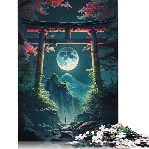 Mondlicht-Blaulicht, 1000-teiliges Puzzle für Erwachsene | | Familienspaß-Puzzles für Erwachsene, Geschenke, Denkspiele, 1000 Teile (75 x 50 cm) von GQmoney