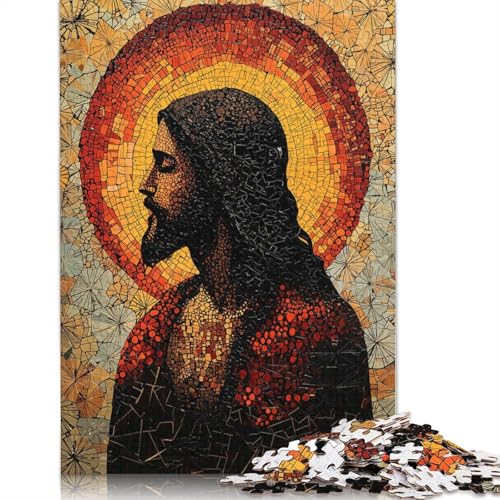 Mosaik-Puzzle mit Jesus-Porträt, 1000 Teile, für Erwachsene und Jugendliche ab 12 Jahren, 1000 Teile (75 x 50 cm) von GQmoney