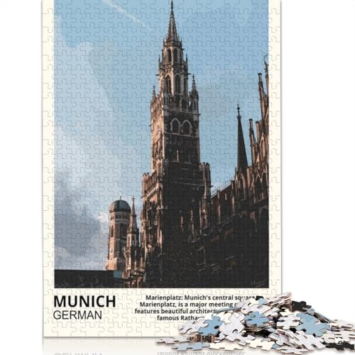 Münchener Marienplatz-Puzzle für Erwachsene, 520 Teile, interessantes Puzzle zur Stressreduzierung für Frauen und Männer, 520 Teile (52 x 38 cm) von GQmoney