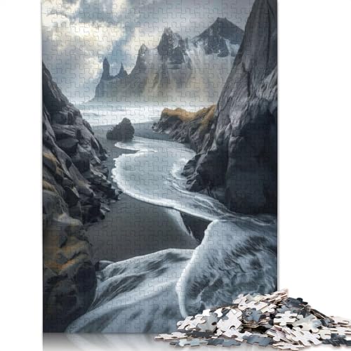 Mystic Shores of Stokksnes Puzzle für Erwachsene, 1000 Teile, anspruchsvolle Familienspiele, Denksportaufgaben für Kinder ab 12 Jahren, 1000 Teile (75 x 50 cm) von GQmoney
