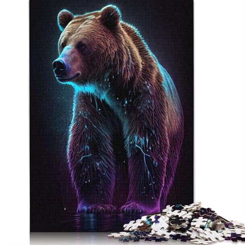 Neon Bear Essence Puzzles für Erwachsene ab 18 Jahren. Lernspiele, Puzzle für Erwachsene und Kinder, 520 Teile (52 x 38 cm) von GQmoney