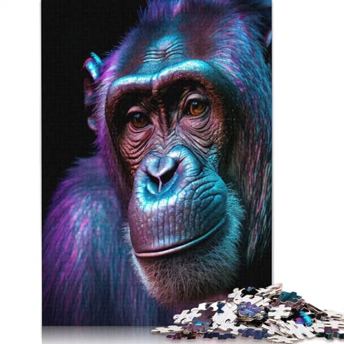 Neon Chimp Wisdom Puzzle für Erwachsene, Lernspiel, Puzzle-Geschenke für Kinder ab 12 Jahren, 1000 Teile (75 x 50 cm) von GQmoney