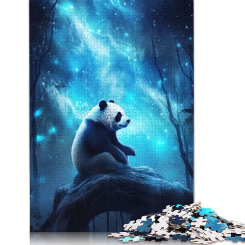 Neon-Panda-Nebel, 1000-teiliges Puzzle für Erwachsene | | Familienspaß-Puzzles für Erwachsene, Geschenke, Denkspiele, 1000 Teile (38 x 26 cm) von GQmoney