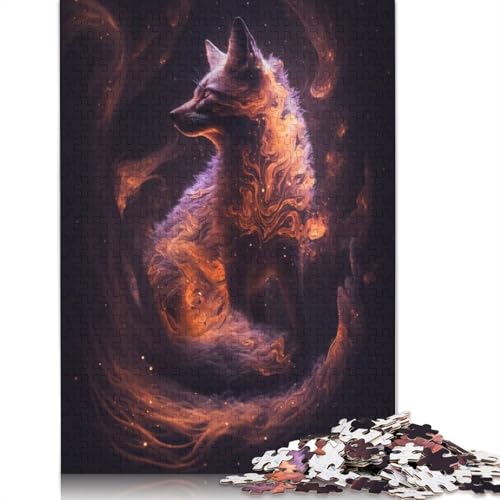 Neunschwänziger Fuchs im Weltraum, 1000-teiliges Puzzle für Erwachsene | | Familienspaß-Puzzles für Erwachsene, Geschenke, Denkspiele, 1000 Teile (38 x 26 cm) von GQmoney