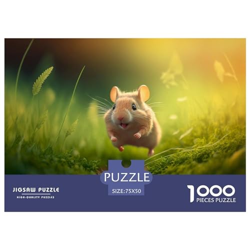 Niedliche Cartoon-Maus-Puzzles, 1000 Teile, für Erwachsene, Puzzles für Erwachsene, 1000 Teile, Puzzle, Lernspiele, 1000 Teile (75 x 50 cm) von GQmoney