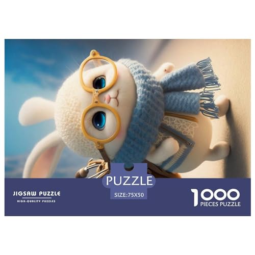 Niedliche Puzzles 1000 Teile für Erwachsene, Puzzles für Erwachsene 1000 Teile, Lernspiele, 1000 Teile (75 x 50 cm) von GQmoney