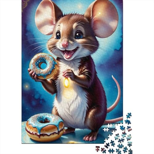 Niedliches Maus-Puzzle, kreative Spiele, 100% recycelter Karton, Puzzle für Erwachsene, 1000 Teile (38 x 26 cm) von GQmoney