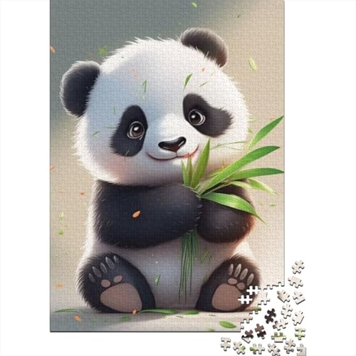 Niedliches Panda-Puzzle, Denksportaufgabe, Premium-Karton-Puzzle für Kinder und Erwachsene ab 12 Jahren, 1000 Teile (38 x 26 cm) von GQmoney
