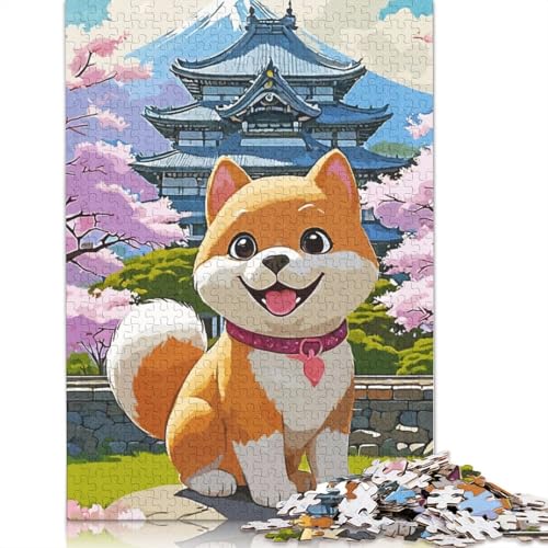 Niedliches Shiba-Puzzle, rechteckig, Papp-Puzzle, Geschenk für Kinder ab 12 Jahren, 520 Teile (52 x 38 cm) von GQmoney