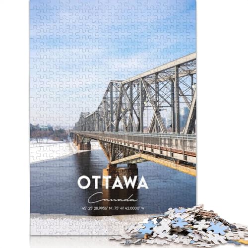 Ottawa 3 Puzzles für Erwachsene ab 18 Jahren, Lernspiele, Puzzle für Erwachsene und Kinder, 1500 Teile (85 x 57 cm) von GQmoney