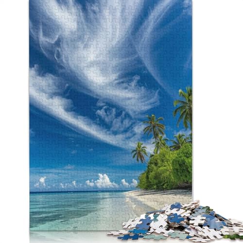 Ozean trifft Himmel Puzzle für Erwachsene, kreative Spiele, Puzzle-Geschenk für Jungen oder Mädchen, 1000 Teile (75 x 50 cm) von GQmoney