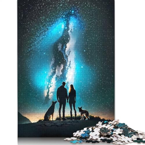 Paar- und Hundereisende, Puzzle für Erwachsene, 1000 Teile, DIY-Spiel, Puzzle für Erwachsene für Frauen, für Erwachsene Kinder, 1000 Teile (75 x 50 cm) von GQmoney
