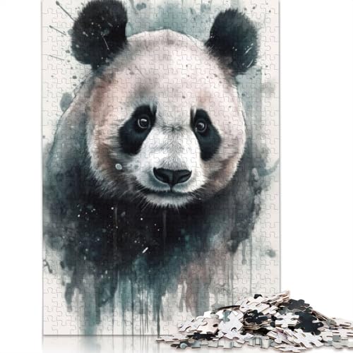 Panda Beauty Aquarell-Puzzle für Erwachsene und Kinder. Unmögliches Herausforderungsspielzeug, Lernspiel, Heimdekoration, ab 14 Jahren, 520 Teile (52 x 38 cm) von GQmoney