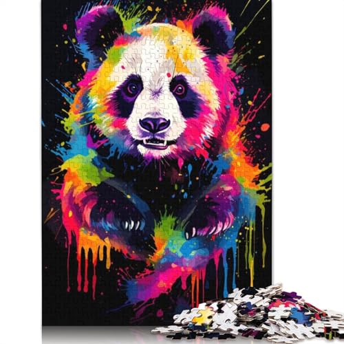 Panda Painting 1000 Puzzles für Erwachsene, Spielzeug, Lernspiel, Herrenpuzzles für Erwachsene, für Erwachsene, Teenager, 1000 Teile (75 x 50 cm) von GQmoney