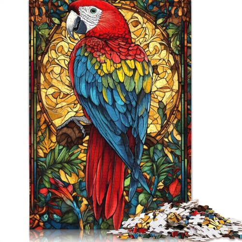 Papageien-Puzzle für Erwachsene, einzigartige Heimdekoration, Herren-Puzzle, Geschenke für Erwachsene und Teenager, 520 Teile (52 x 38 cm) von GQmoney
