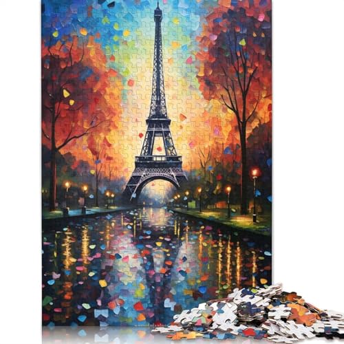Paris Art Eiffelturm Puzzle für Erwachsene, Spielzeug, Lernspiel, Puzzlespiele für Erwachsene für Frauen und Männer, 520 Teile (52 x 38 cm) von GQmoney
