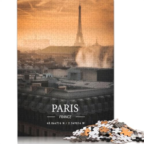 Paris Puzzle für Erwachsene, Lernspiel, Puzzle-Geschenke für Kinder ab 12 Jahren, 1000 Teile (75 x 50 cm) von GQmoney