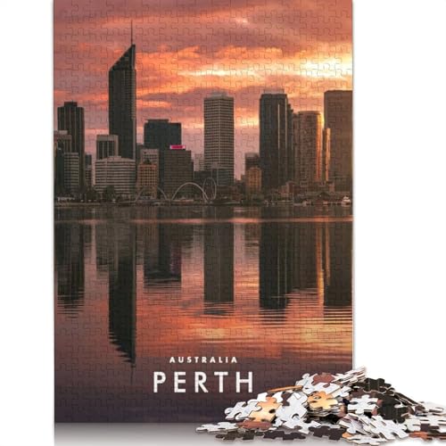 Perth, Australien, Puzzle-Spielzeug für Erwachsene, Lernspiel, Puzzle-Spiele für Erwachsene für Frauen und Männer, 1500 Teile (85 x 57 cm) von GQmoney
