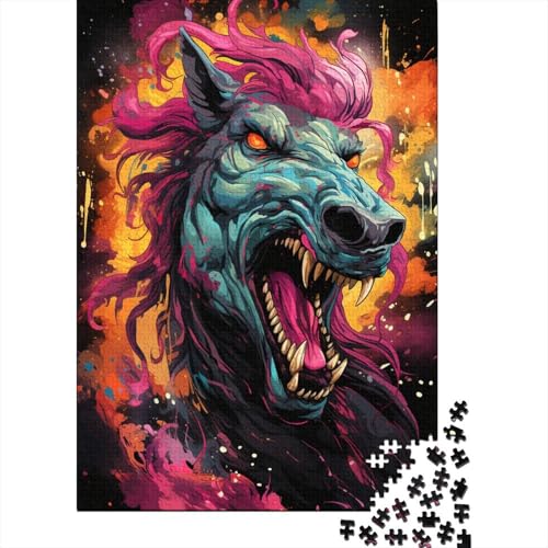 Pferde auf dem Planeten, Holzpuzzlespiel mit 300 Puzzleteilen, kreatives Puzzle für Teenager und Erwachsene, kreatives Dekompressionsspielzeug, Puzzle 300 Teile (40 x 28 cm) von GQmoney