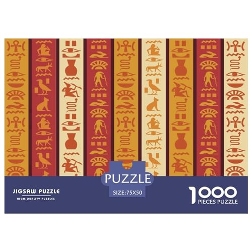 Pharao-Bild-Puzzle für Erwachsene, 1000 Teile, klassisches Puzzle, Holzpuzzle, Wandkunst, einzigartiges Spielzeug, Geschenk, 1000 Teile (75 x 50 cm) von GQmoney