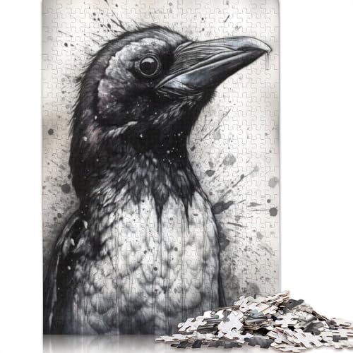 Pinguin-Schönheits-Aquarell-Puzzle für Erwachsene und Kinder. Unmögliches Herausforderungsspielzeug, Lernspiele, Heimdekoration, ab 14 Jahren, 520 Teile (52 x 38 cm) von GQmoney