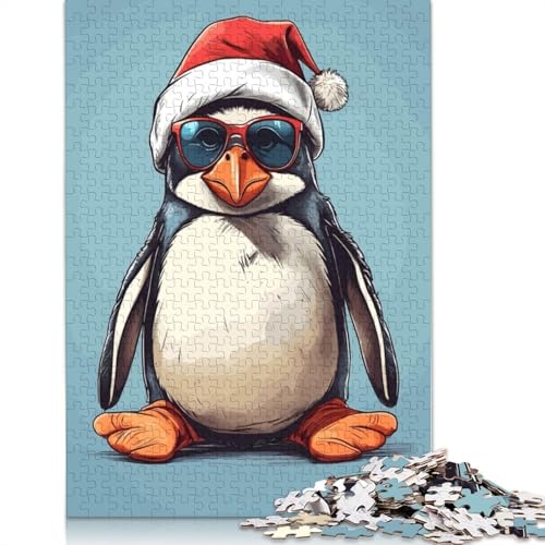 Pinguin-Weihnachtspuzzle für Erwachsene, Premium-Puzzle aus 100% recyceltem Brett, schwierige Puzzles für Kinder ab 12 Jahren, 520 Teile (52 x 38 cm) von GQmoney