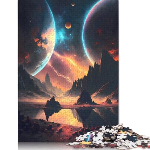 Planet Connection Lake 520-teiliges Puzzle für Erwachsene, 100% recycelte Holzplatte, schwierige Puzzles für Frauen und Männer, 520 Teile (52 x 38 cm) von GQmoney