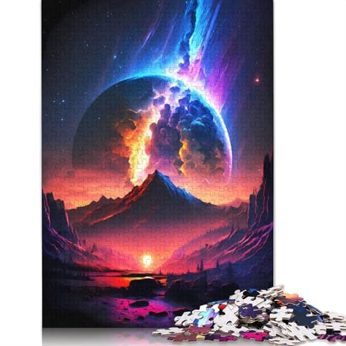 Planet-Nebel-Landschaftspuzzle, 520 Teile, für Erwachsene, kreative Spiele, Puzzlespiele für Erwachsene, für Jungen oder Mädchen, 520 Teile (52 x 38 cm) von GQmoney