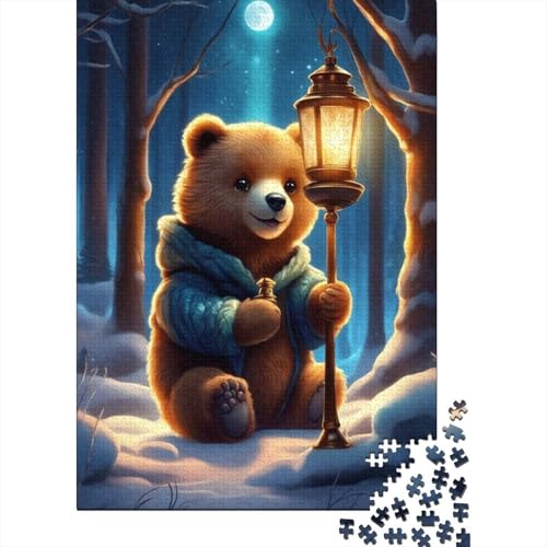 Plüschbär-Puzzle, Premium-Puzzle aus 100% recyceltem Kartonpapier, rechteckig, für Erwachsene, einzigartiges, 1000 Teile (38 x 26 cm) von GQmoney