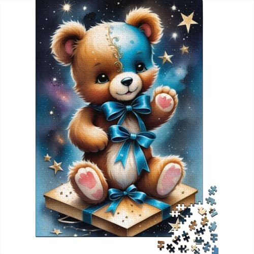 Plüschbär-Puzzle, schwierige Herausforderung, 100% recycelter Karton, Puzzle für Frauen und Männer, 1000 Teile (38 x 26 cm) von GQmoney