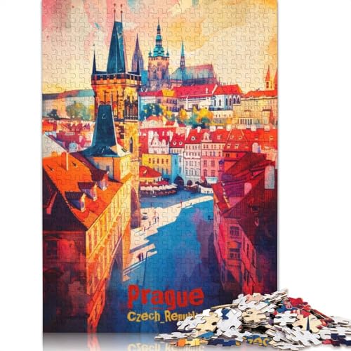 Prager Kunstposter, 520 Puzzles für Erwachsene, Spielzeug, Lernspiel, Herrenpuzzles für Erwachsene, für Erwachsene, Teenager, 520 Teile (52 x 38 cm) von GQmoney