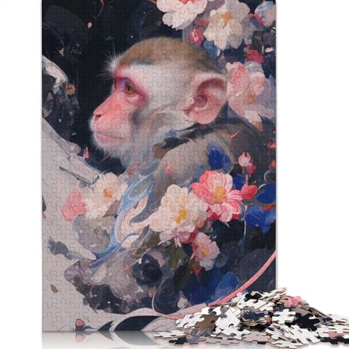 Primate Petals Puzzle 1500 Teile für Erwachsene, Puzzles aus Holz, nachhaltiges Puzzle für Erwachsene | Spiele 1500 Teile (85 x 57 cm) von GQmoney