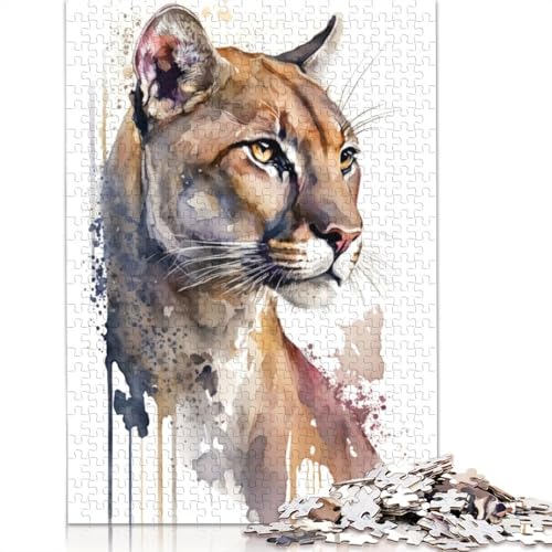 Puma-Puzzle für Erwachsene und Kinder, 1500 Teile, skurrile Herausforderung, Spielzeug, Lernspiel, Heimdekoration, Geschenke, 1500 Teile (85 x 57 cm) von GQmoney