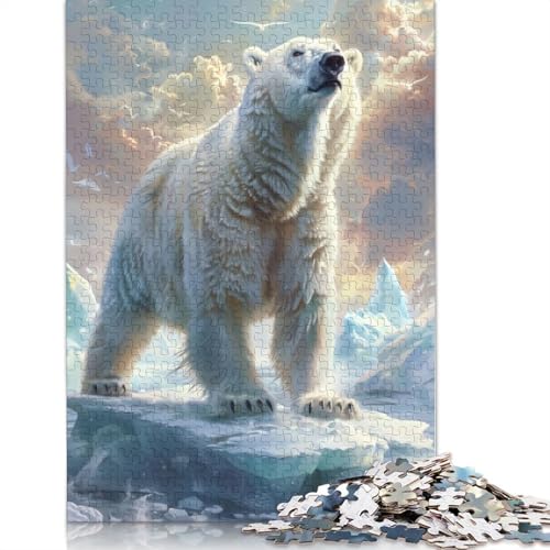 Puzzle, 1000 Teile, Eisbären, Puzzle für Erwachsene, pädagogisches Spiel, Lernspielzeug, Geschenke, Puzzle, 1000 Teile (75 x 50 cm) von GQmoney