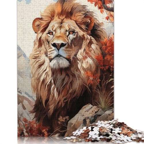 Puzzle „Königreich der Löwen“ für Erwachsene und Kinder. Tolles Geschenk, herausforderndes Spielzeug, Lernspiele, Heimdekoration für Erwachsene und Kinder ab 14 Jahren, 1000 Teile (75 x 50 cm) von GQmoney