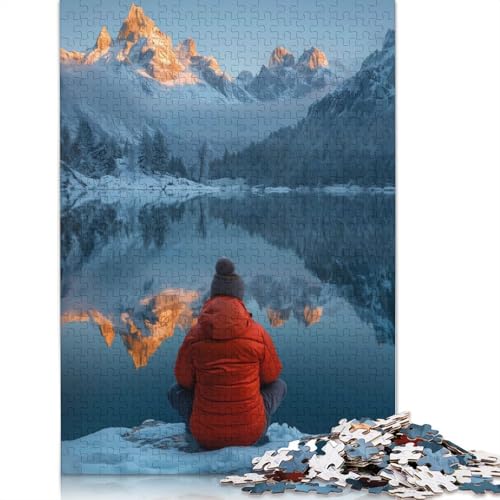 Puzzle „Reflektierendes Morgen“ für Erwachsene, 1000 Teile, interessantes Puzzle zur Stressreduzierung für Frauen und Männer, 1000 Teile (75 x 50 cm) von GQmoney