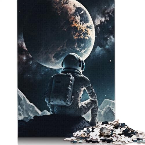 Puzzle 1000 Teile „Astronaut sitzt“, Schwierigkeitsgrad für Erwachsene, Lernspielzeug, Spiele, Familiendekoration, 1000 Teile (75 x 50 cm) von GQmoney