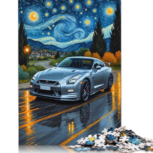 Puzzle 1000 Teile GT-R Sternennacht Quadratische Puzzles für Erwachsene und Holzpuzzles Heimdekoration Puzzlespielzeug 1000 Teile (75 x 50 cm) von GQmoney