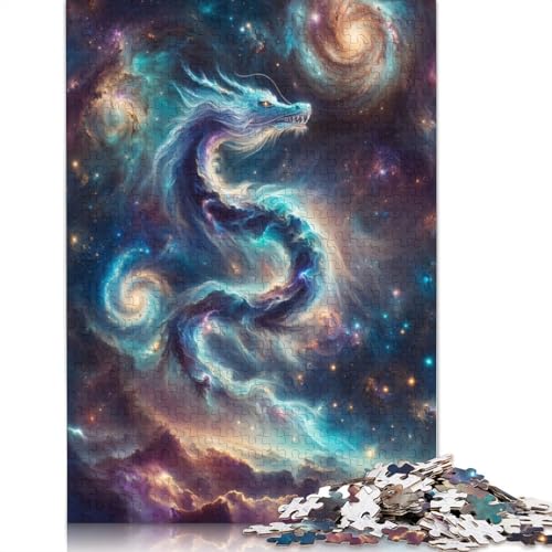 Puzzle 1000 Teile Himmelsdrache Sternenstaub Puzzle für Erwachsene Lernpuzzle Lernspiel Spielzeug Geschenke Puzzles 1000 Teile (75 x 50 cm) von GQmoney