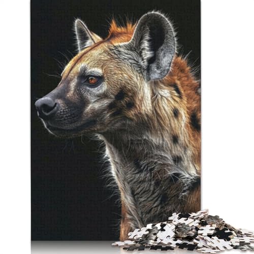 Puzzle 1000 Teile Hyänen-Puzzle für Erwachsene, Schwierigkeitsgrad: Puzzle, Lernspielzeug, Spiele, Familiendekoration, 1000 Teile (38 x 26 cm) von GQmoney