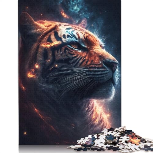 Puzzle 1000 Teile Star Hunter Tiger Puzzles für Erwachsene Schwierigkeitsgrad Puzzles Lernspielzeug Spiele Familiendekoration 1000 Stück (38x26cm) von GQmoney