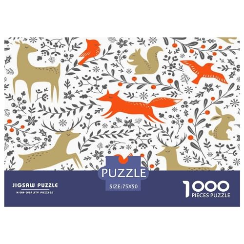 Puzzle 1000 Teile für Erwachsene Kinder Elch Puzzle 1000 Teile für Erwachsene 1000 Teile (75x50cm) von GQmoney