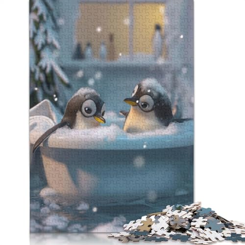 Puzzle 1500 Teile für Erwachsene, Pinguine beim Baden, Waschen, süßes quadratisches Puzzle für Erwachsene und einzigartiges Holzpuzzle, pädagogisches Spaßspiel, Spielzeug, 1500 Teile (85 x 57 cm) Puzzle 1500 Teile für Erwachsene, Pinguine beim Baden, Waschen, süßes quadratisches Puzzle für Erwachsene und einzigartiges Holzpuzzle, pädagogisches Spaßspiel, Spielzeug, 1500 Teile (85 x 57 cm) von GQmoney