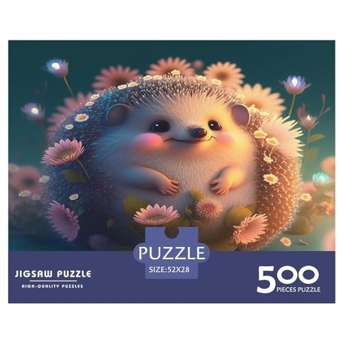 Puzzle 500 Teile für Erwachsene, niedlicher Igel, Puzzle 500 Teile für Erwachsene, 500 Teile (52 x 38 cm) von GQmoney